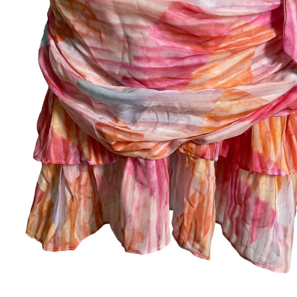 L’ATISTE BY AMY Spring Abstract Ruffle Mini Dress NWT - Picture 6 of 16